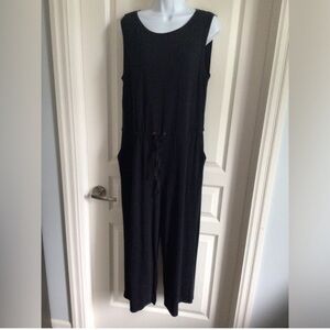 Eileen Fisher Tencel Lyocell Blend Sleeveless Jumpsuit Black Size Medium